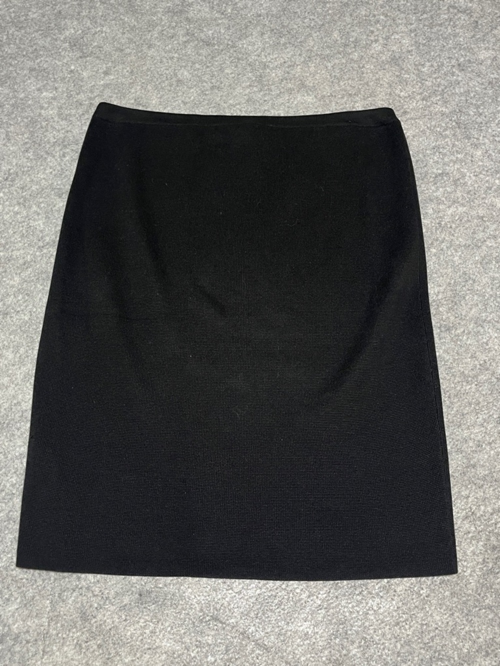 Eileen Fisher Black Silk and Cotton Knit Midi Skirt - Picture 6 of 8